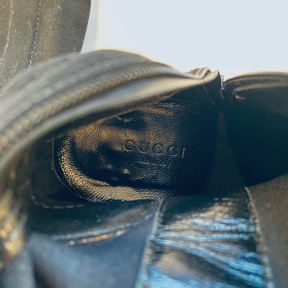 Gucci Web D Ring Black Tall Boots - Stretch - Picture 12 of 16